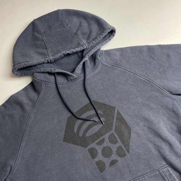Mountain Hardwear Hoodie Sweatshirt Men's Size SMall Big LOGO Hoody Blue/Grey - Picture 2 of 13